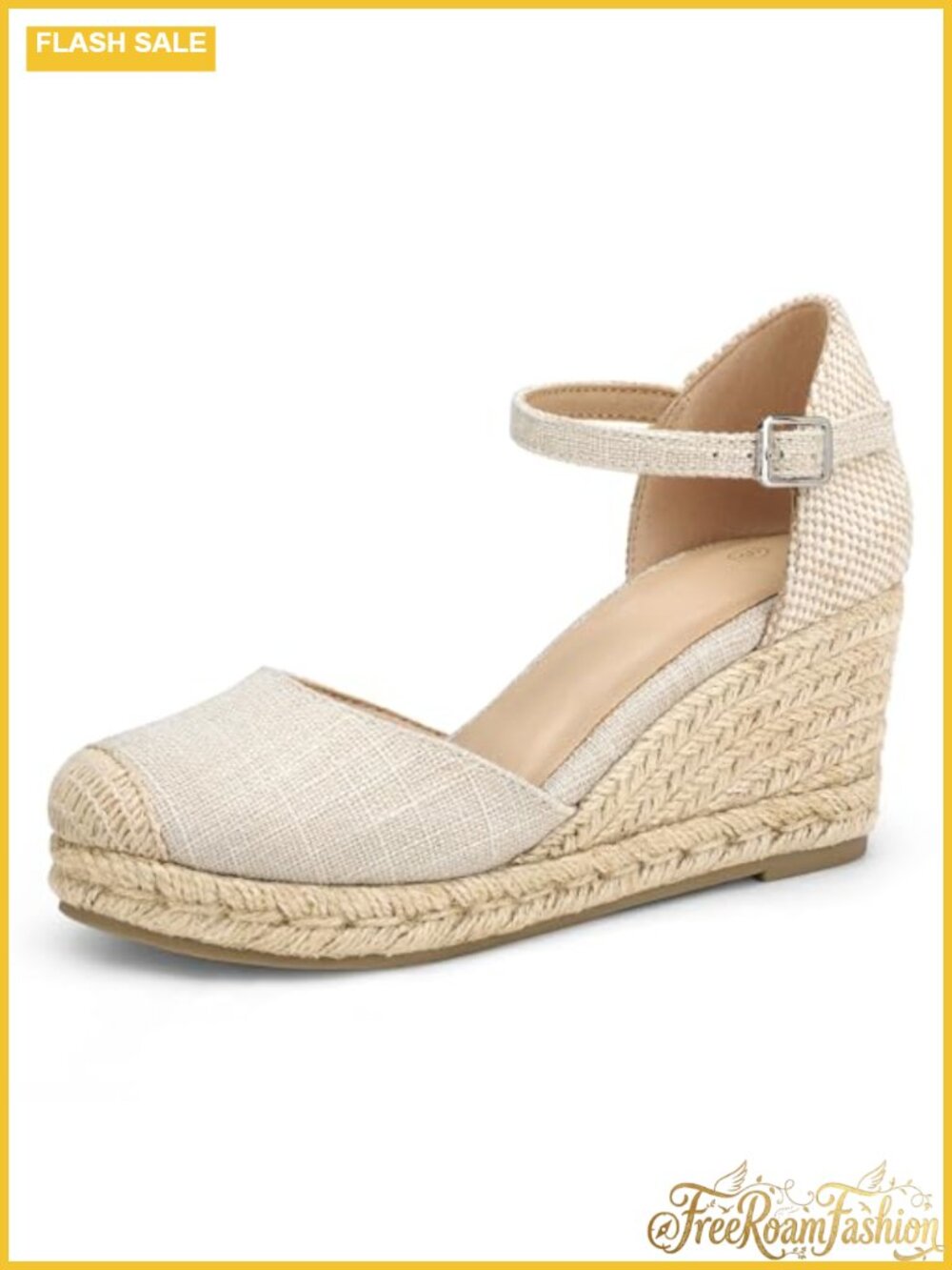 Women's Platform Espadrille Wedge Sandals Closed Toe Summer Shoes